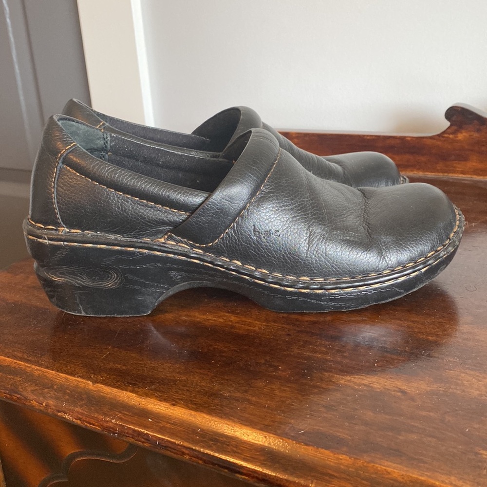 b.o.c. Black Leather Slip On Shoes - Picture 2 of 5